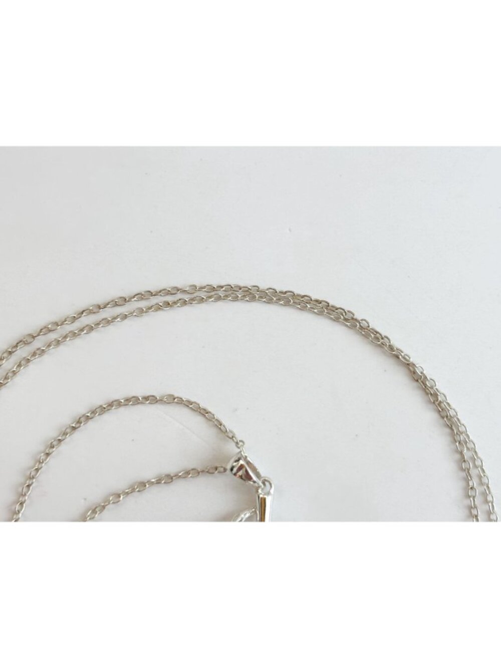 Modernist Cubic Zirconia Cross Sterling Silver 925 Vintage Pendant Necklace 16" - Picture 4 of 14